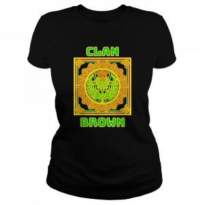 clan Brown Scottish Celtic Thistle  Classic Women's T-shirt