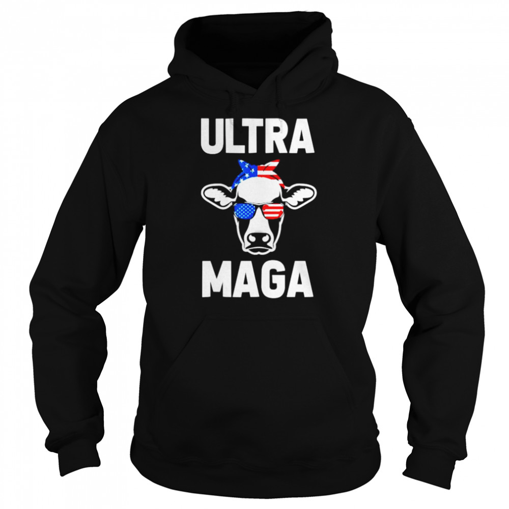 cow 4th of July ultra maga  Unisex Hoodie