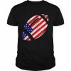 football Patriotic 4th July American flag  Classic Men's T-shirt