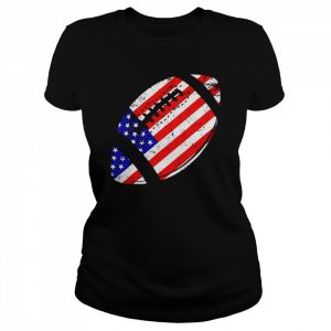 football Patriotic 4th July American flag  Classic Women's T-shirt