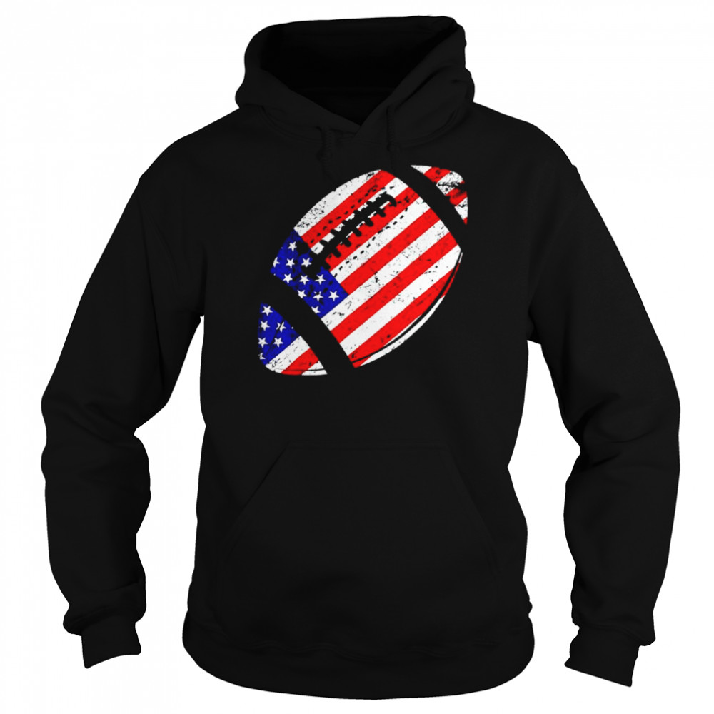 football Patriotic 4th July American flag  Unisex Hoodie