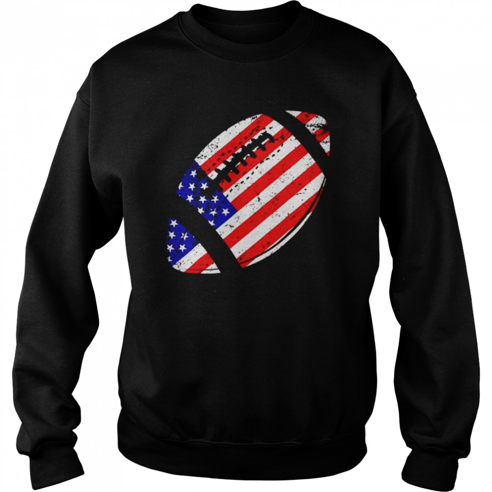 football Patriotic 4th July American flag  Unisex Sweatshirt