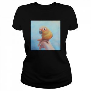 sun conure perching on your hand  Classic Women's T-shirt