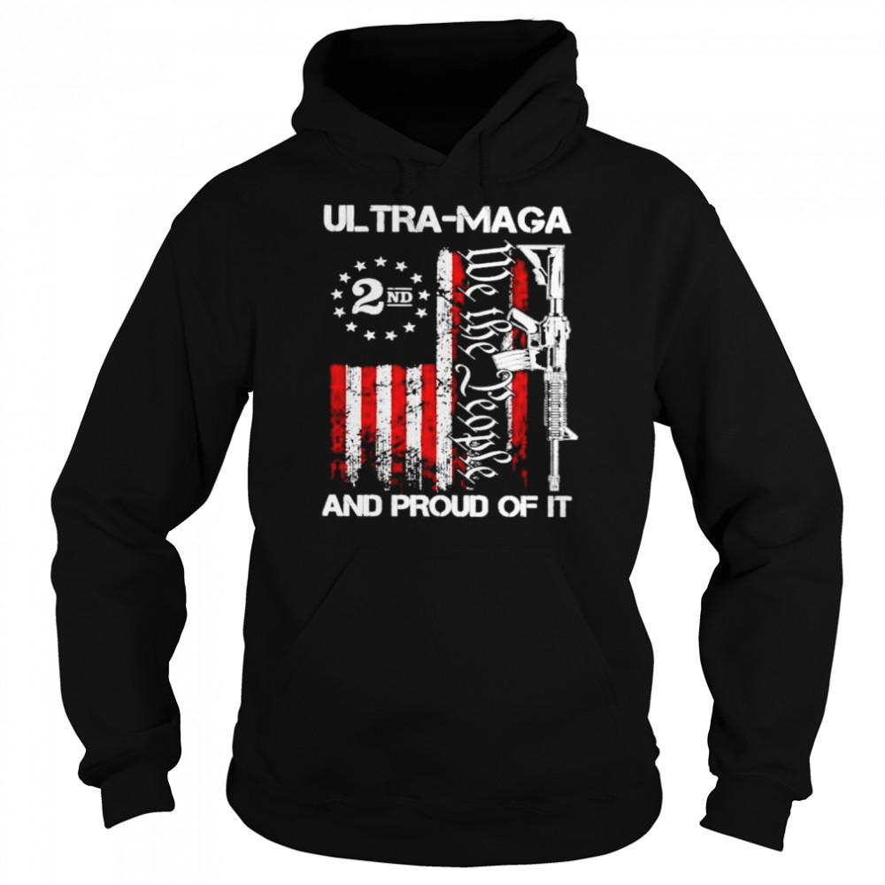 ultra maga and proud of it American flag  Unisex Hoodie