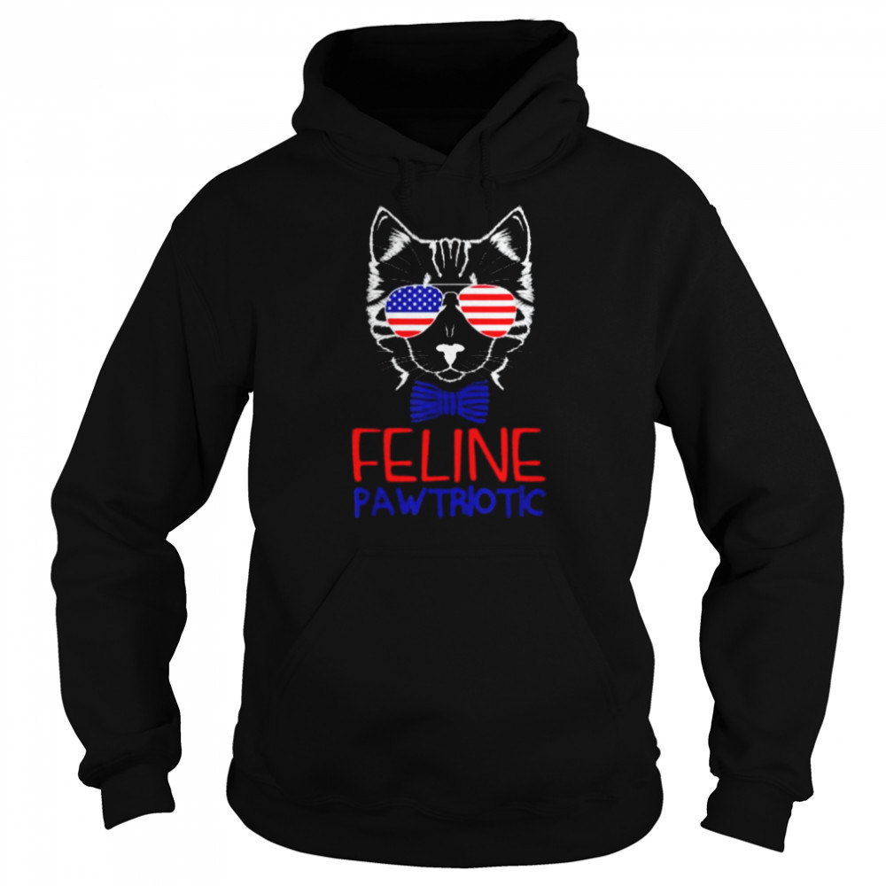 4th Of July Cat Independence Day Patriot USA Shirt Unisex Hoodie