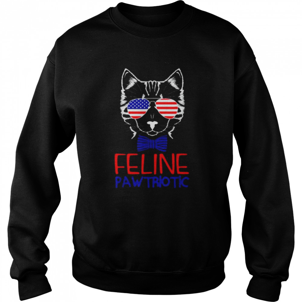 4th Of July Cat Independence Day Patriot USA Shirt Unisex Sweatshirt