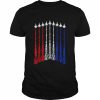 4th Of July Fighter Jet Airplane Red White Blue In The Sky Shirt Classic Men's T-shirt