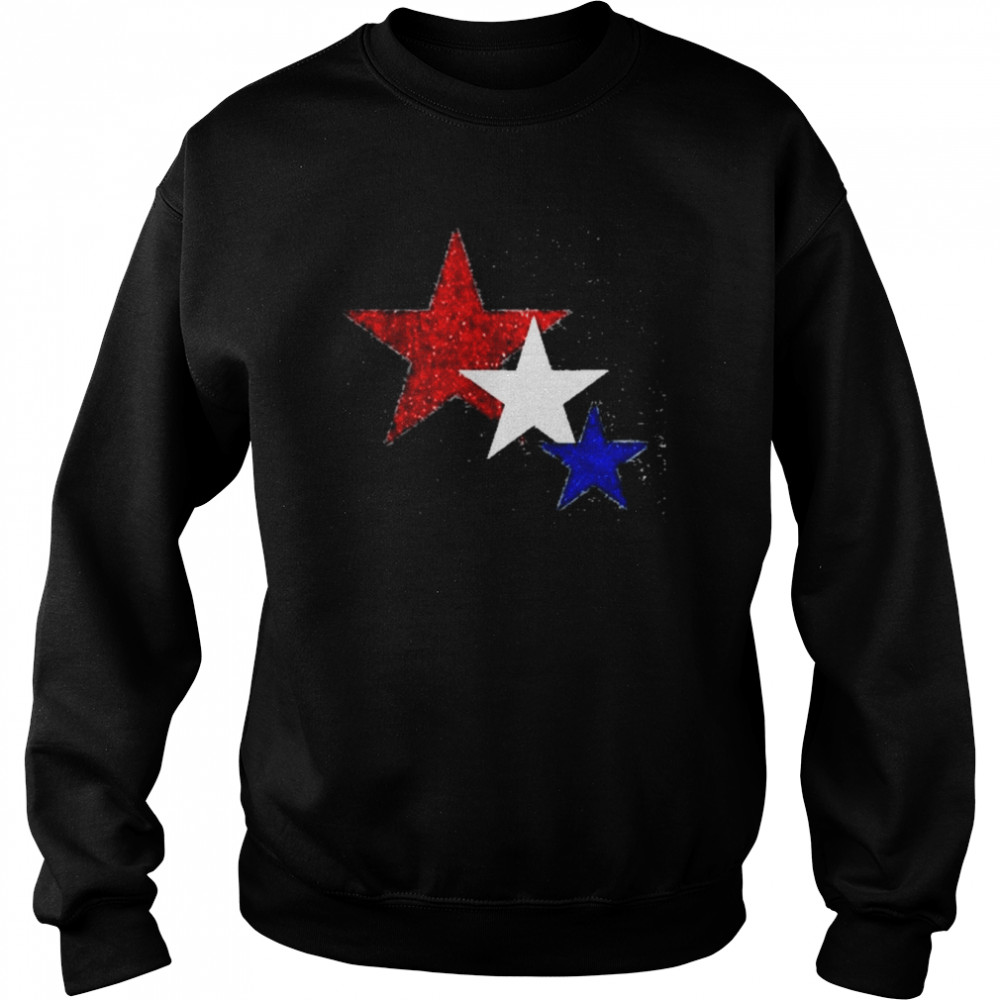 4th Of July Womens Star Glitter T-Shirt Unisex Sweatshirt