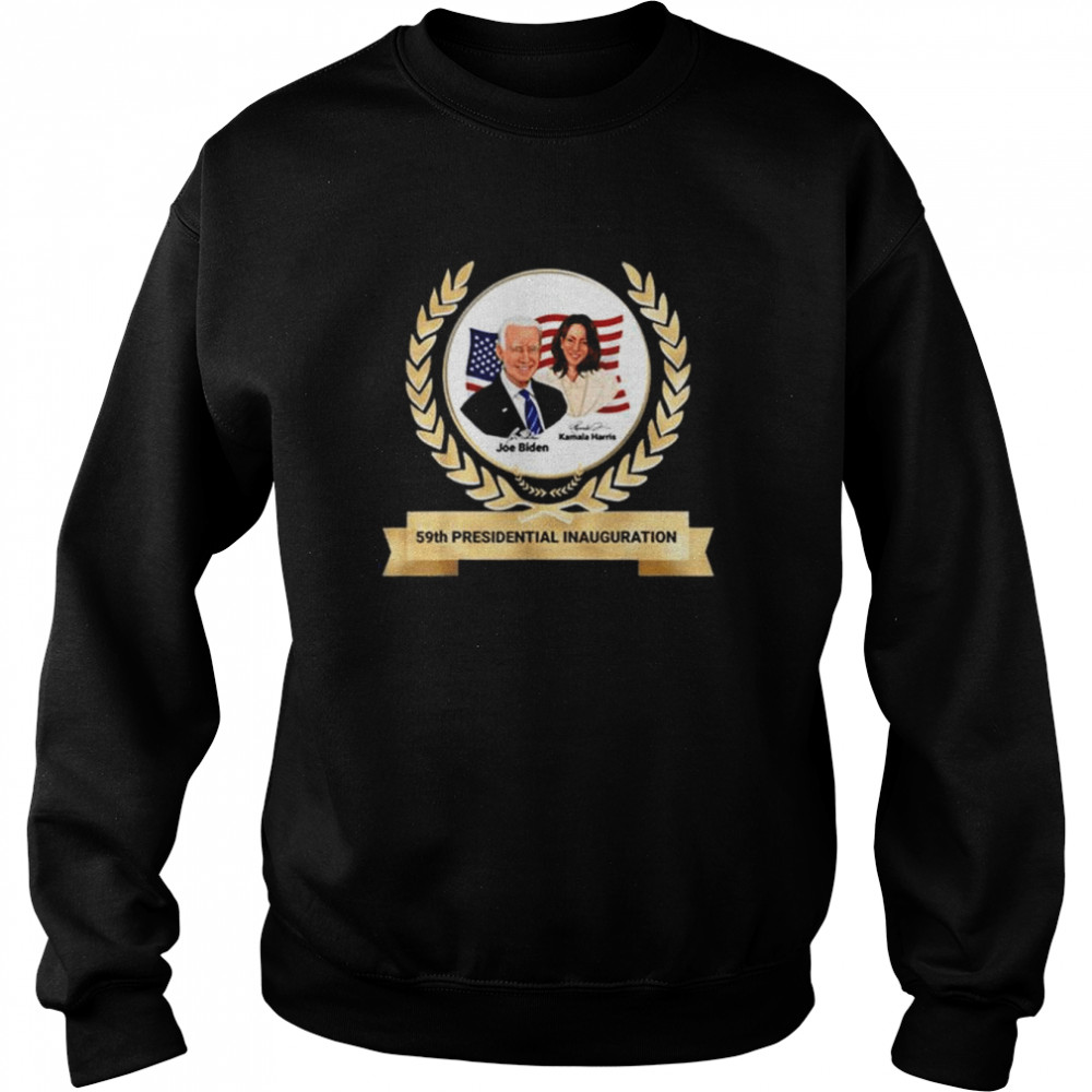 59th presidential inauguration joe biden kamala harris gold  Unisex Sweatshirt