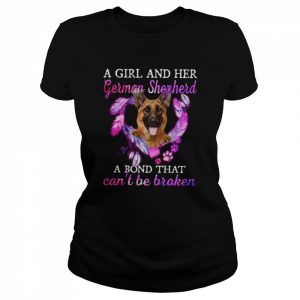 A girl and her German Shepherd a bond that can’t be broken  Classic Women's T-shirt