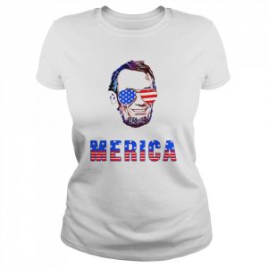 Abraham Lincoln Merica American Flag 4th Of July Shirt Classic Women's T-shirt