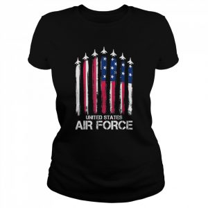 Air Force US Veterans American Flag 4th of July Patriotic Shirt Classic Women's T-shirt