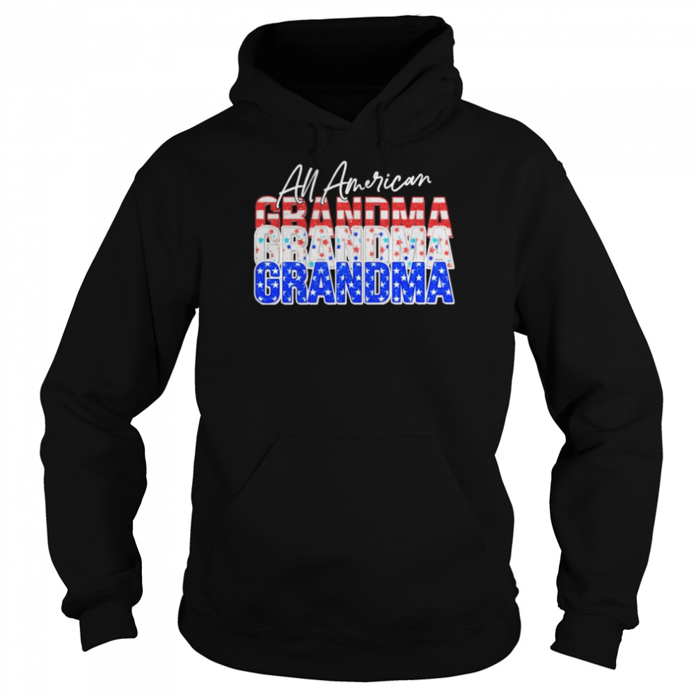 All American Grandma Independence Day Shirt Unisex Hoodie