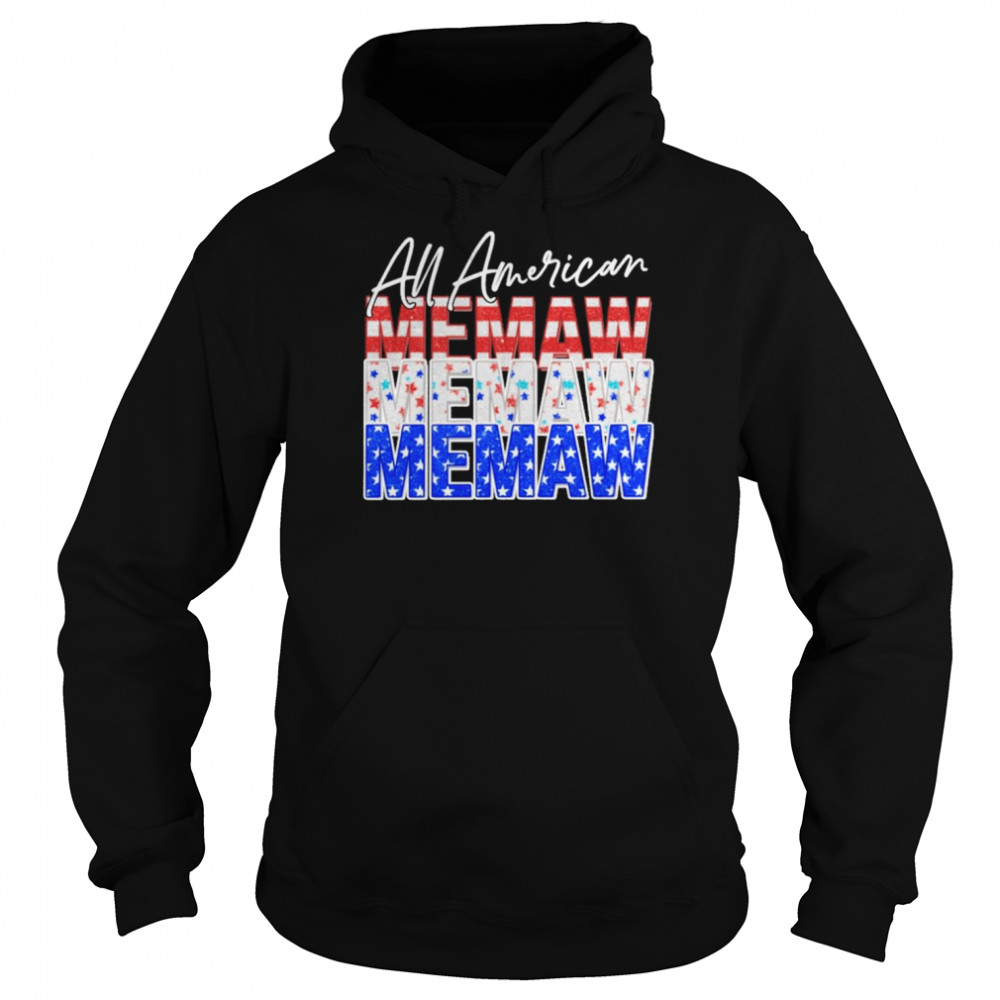 All American Memaw Independence Day Shirt Unisex Hoodie