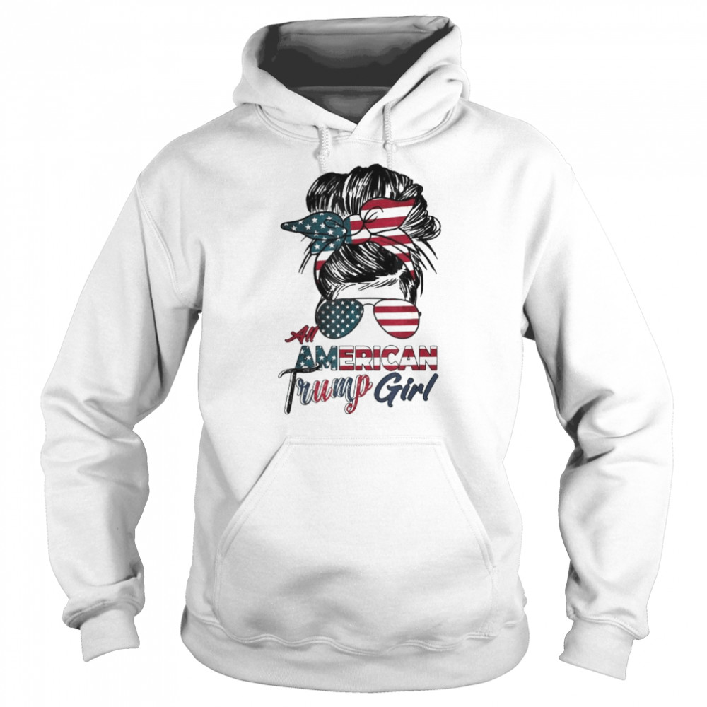 All American Trump girl American flag july 4th patriot republican  Unisex Hoodie