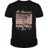 All American basketball girl 4th of july red white blue flag  Classic Men's T-shirt