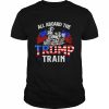 All aboard Trump train 2024 vintage American flag  Classic Men's T-shirt