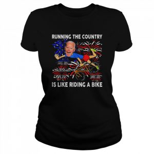 American Flag Biden Bike Bicycle Running Fireworks T-Shirt Classic Women's T-shirt