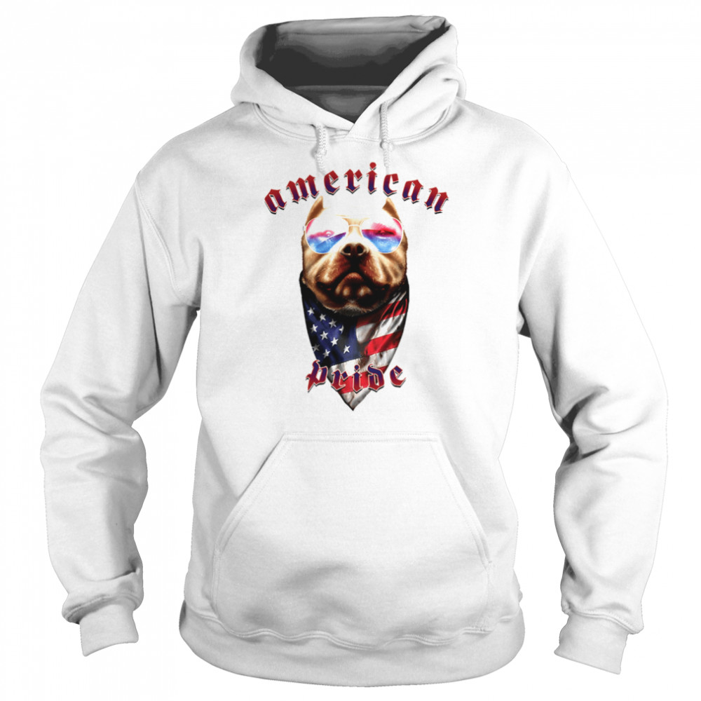 American Pride Pit Bull Women’s American Flag Bandana Patriotic 4th Of July  Unisex Hoodie