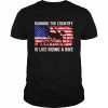 American flag Joe Biden Running The Country Is Like Riding A Bike T-Shirt Classic Men's T-shirt