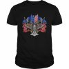 American flag shield 4th of july usa eagle patriotic  Classic Men's T-shirt