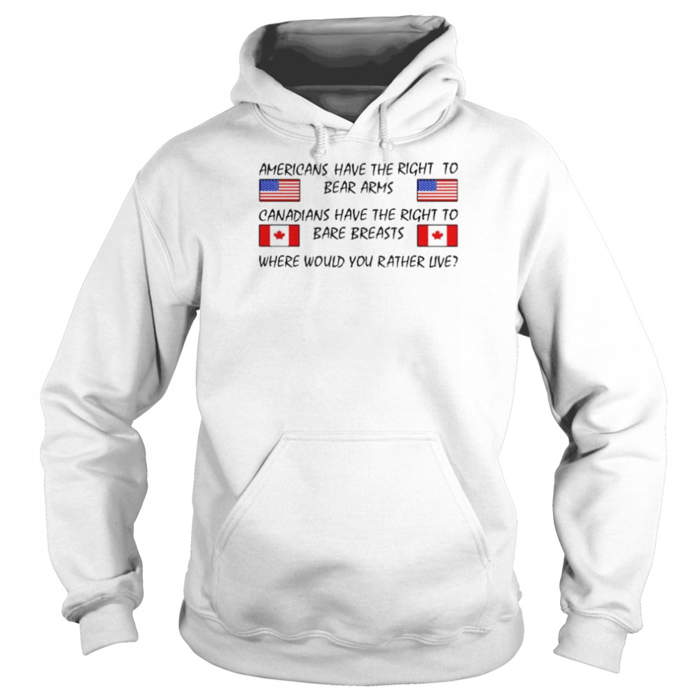 Americans have the right to bear arms canadians have the right to bare breasts  Unisex Hoodie