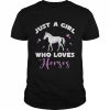 Animal Equestrian Women Just A Girl Who Loves Horses Shirt Classic Men's T-shirt