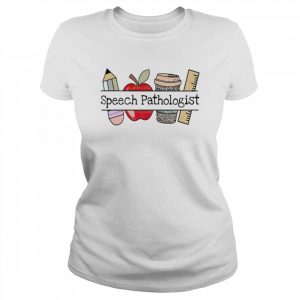 Apple Coffee Pencil Speech Language Pathologist Shirt Classic Women's T-shirt