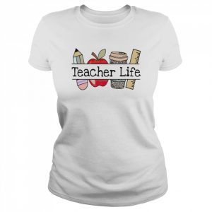 Apple Coffee Pencil Teacher Life Shirt Classic Women's T-shirt