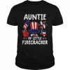 Auntie Of The Little Firecracker 4th Of July Matching Shirt Classic Men's T-shirt