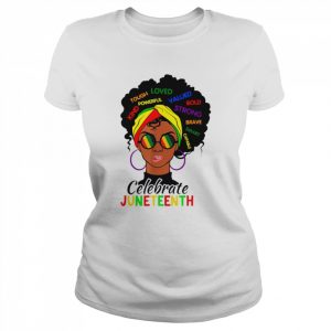 Awesome Messy Bun Juneteenth Celebrate 1865 June 19th Shirt Classic Women's T-shirt