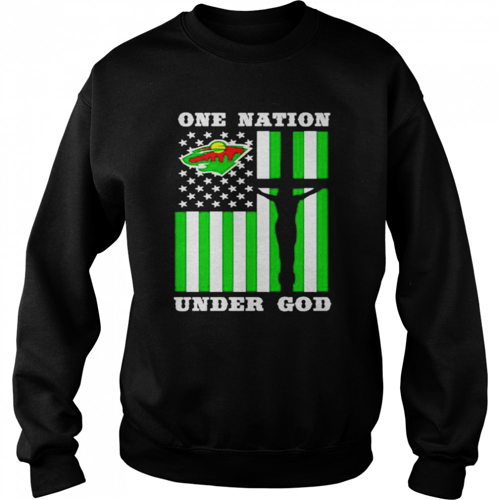 Awesome minnesota Wild one nation under God  Unisex Sweatshirt