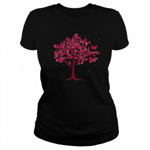 Beautiful Insect Cherry Blossom Tree Sakura Butterfly Shirt Classic Women's T-shirt