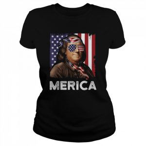 Ben franklin 4th of july merica American flag  Classic Women's T-shirt