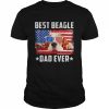 Best Beagle Dad Ever Dog Lover American Flag Shirt Classic Men's T-shirt