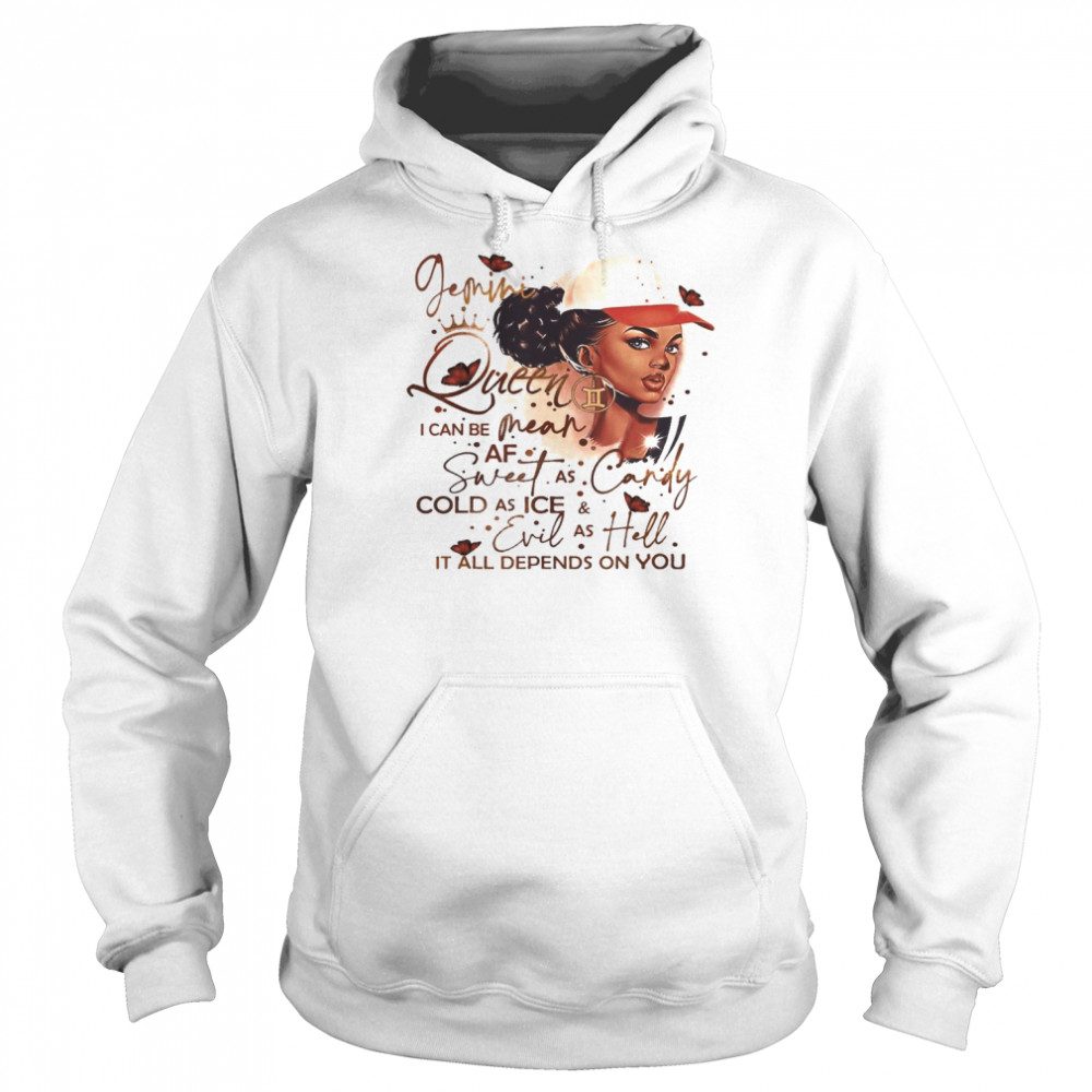 Best gemini Queen Sweet As Candy Birthday For Black Shirt Unisex Hoodie