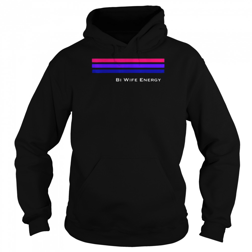 Bi Wife Energy Stripe Line Bisexual Shirt Unisex Hoodie