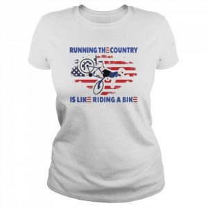 Biden Bike Bicycle Running the country is like riding a bike Premium T-Shirt Classic Women's T-shirt