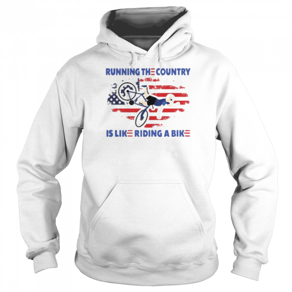 Biden Bike Bicycle Running the country is like riding a bike Premium T-Shirt Unisex Hoodie