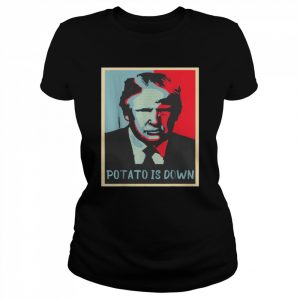 Biden Bike Bicycle Trump Potato is Down Biden Falls off Bike T-Shirt Classic Women's T-shirt