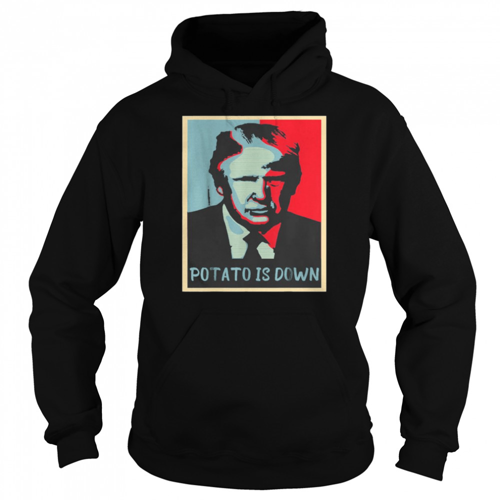 Biden Bike Bicycle Trump Potato is Down Biden Falls off Bike T-Shirt Unisex Hoodie