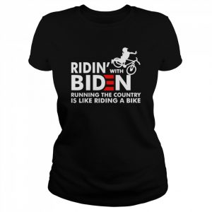 Biden Falling Off His Bicycle Riding with Biden Bike T-Shirt Classic Women's T-shirt