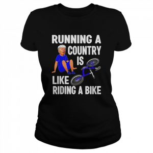 Biden Falls Off Bike Joe Biden Falling Off His Bicycle Biden T-Shirt Classic Women's T-shirt