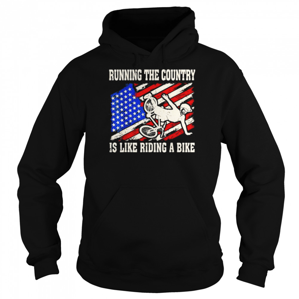 Biden-falls-Running-The-Country-Is-Like-Riding-A-Bike-Biden-T-Shirt Unisex Hoodie