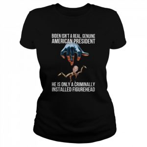 Biden isn’t a real genuine American president he is onlya criminally installed figurehead  Classic Women's T-shirt