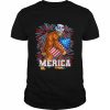 Bigfoot Fireworks 4Th Of July Boys Men Merica Shirt Classic Men's T-shirt