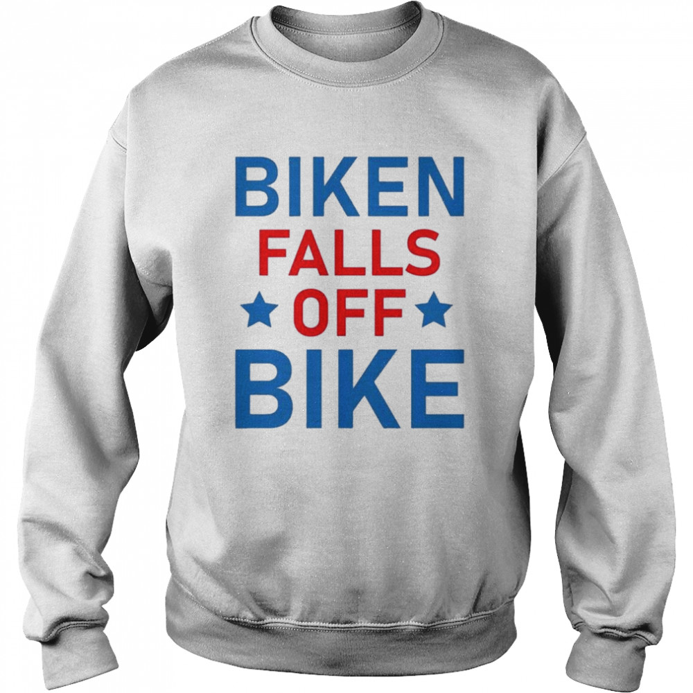 Biken Biden Falls Off His Bike Shirt Unisex Sweatshirt