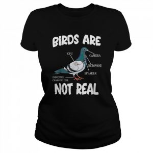 Birds Are Not Real Bird Spies Conspiracy Theory Birds Shirt Classic Women's T-shirt