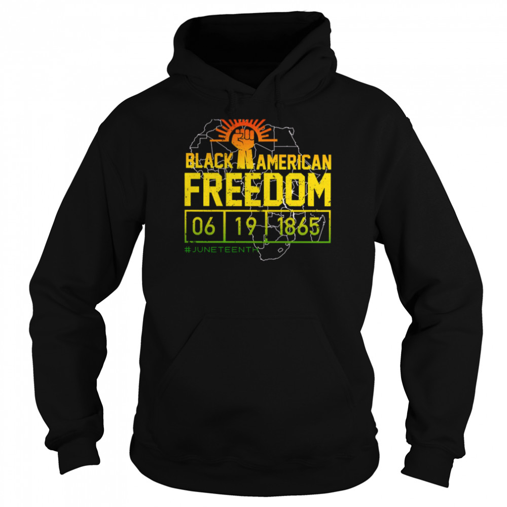 Black American Freedom Black History Vintage Juneteenth  Unisex Hoodie