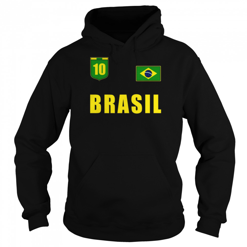 Brasil Brazil Soccer Player Jersey Flag Trikot Clothing Shirt Unisex Hoodie